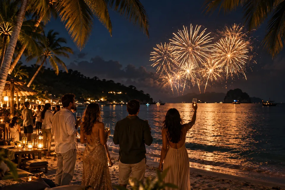 Festival illustration · New Year’s Eve on Koh Samui