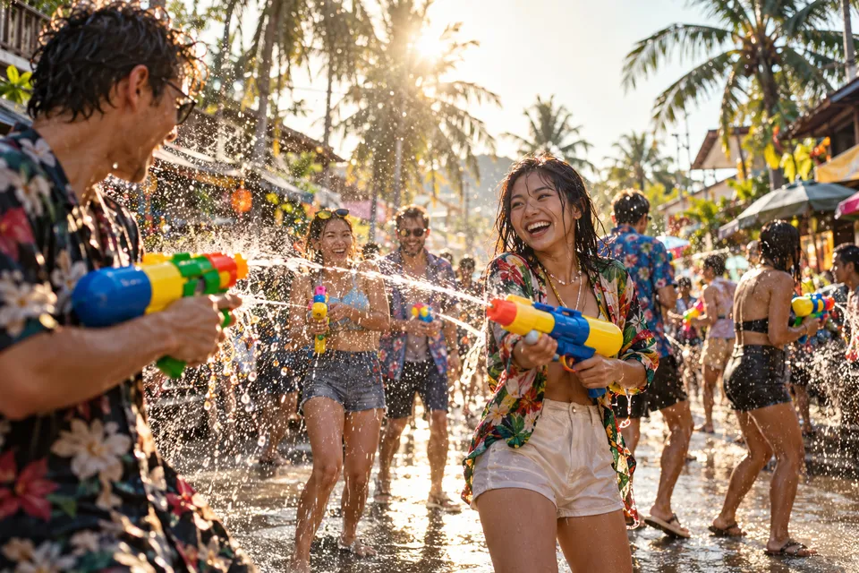 Festival illustration · Songkran on Koh Samui