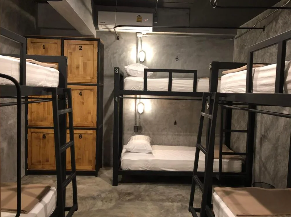 Bunk beds at Blackjack hostel