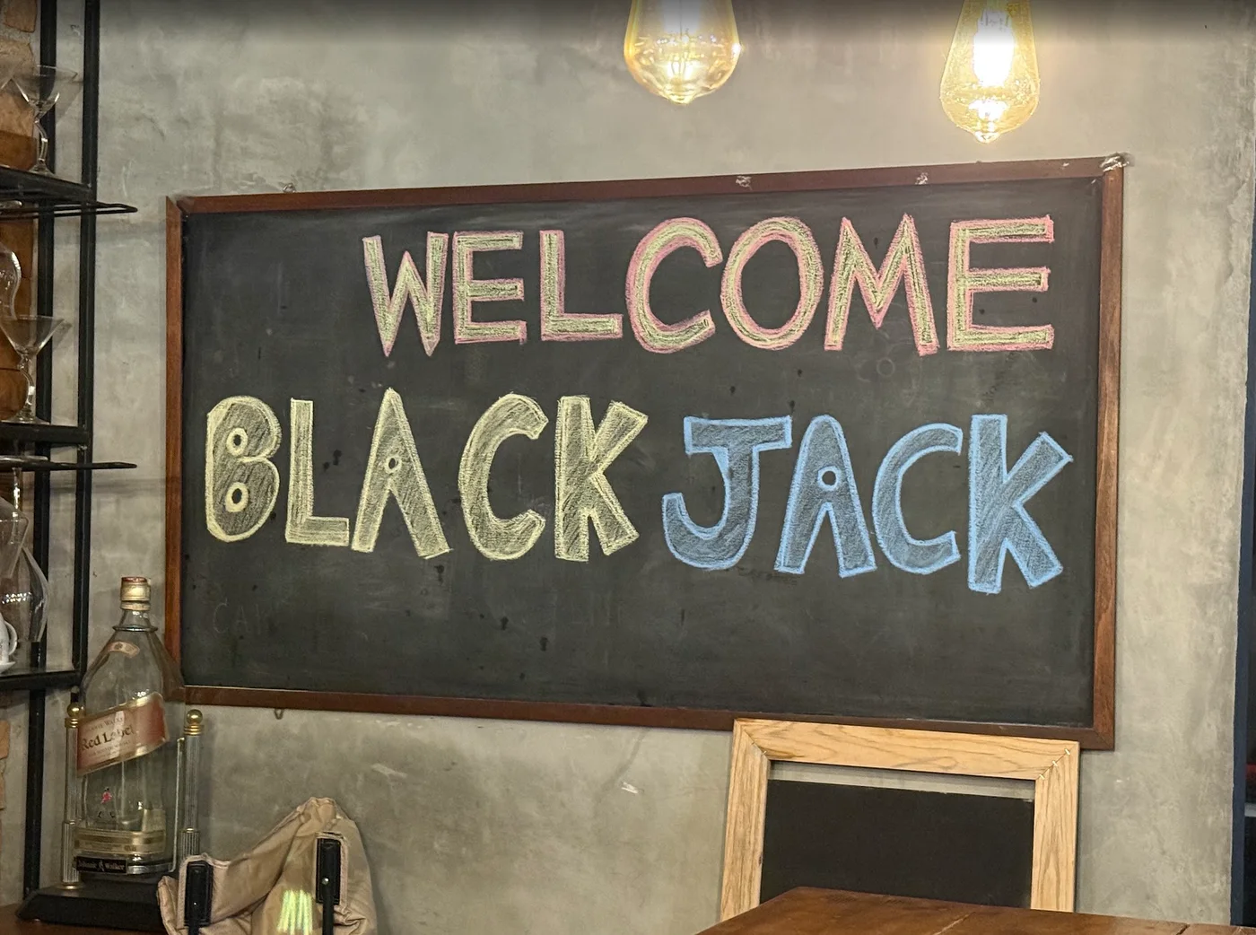 Welcome Blackjack chalkboard